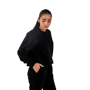 Sweat-shirt d'hiver pour femmes en polaire doux à manches longues col rond élégant pour tous les jours, couleurs personnalisées, sweat-shirt oversize pour femmes - Product Image 2