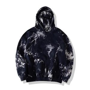 2025 personalizado Venta caliente Invierno Tie Dye Print Pullover Hoodies Hombres 100% Algodón Fleece No Zip al por mayor - Product Image 3
