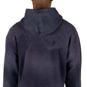 Wholesale 100% Cotton <b>Men's</b> Heavyweight Oversized <b>Hoodie</b> French <b>Fleece</b> Streetwear Zip-up Vintage Acid Wash Print Solid Winter - Product Image 5