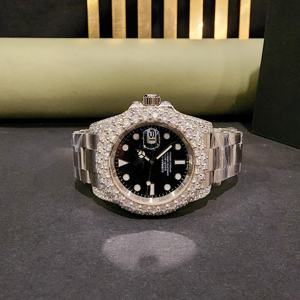 Reloj de Lujo con Movimiento ETA, Acero Inoxidable, Diseño Semi-Iced Out, Unisex, Resistente al Agua 3BAR, Caja de 41mm - Product Image 1