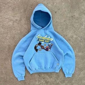 Sudaderas con capucha personalizadas de algodón 100%, patrón sólido, cuello forrado, lavado con ácido, estilo informal de verano, apliques de diseño 3D bordados - Product Image 6