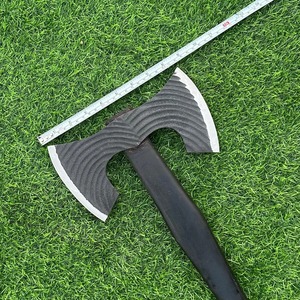 Double-Edged <b>Axe</b> Hand Forged Double Headed Bearded <b>Axe</b>, Viking Engraved Double-Headed Viking <b>Axe</b> - Product Image 2