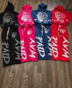 ชุดวอร์มสองชิ้นงานตามสั่งพิมพ์ลายและพลอยเทียม - Product Image 1