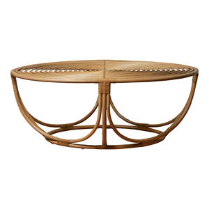 Mesa de centro hecha a mano de ratán de alta calidad, mesa auxiliar de té redonda de ratán, decoración de sala de estar, muebles de Resort - Product Image 1
