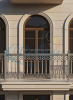 Grille moderne en fonte moulée sous pression, robuste, pour balcon/rampe, finition sablée, protection UV, résistante à l'eau, durable