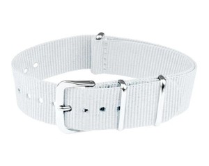 Bracelets de montre intelligente unisexes N59 blancs respirants, résistants à l'eau, en nylon souple, avec boucle en acier inoxydable de 14 à 22 mm, pour montres de sport - Product Image 2