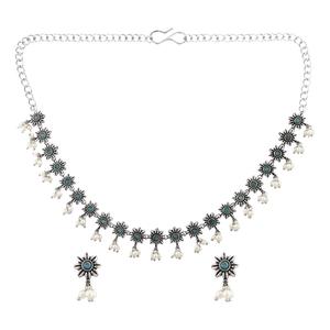 Conjunto de joyería oxidada de moda de alta calidad, conjunto de joyería de diamantes de imitación de cristal antiguo para mujer, joyería oxidada India - Product Image 1