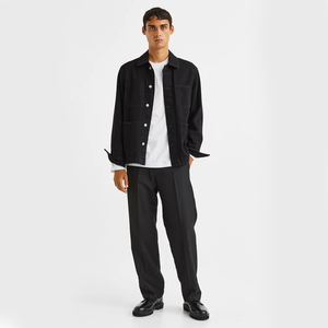 Camiseta de manga larga informal de ajuste relajado de Color blanco para hombre superventas personalizada, camisetas de algodón para hombre a la venta - Product Image 2