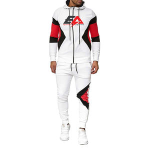 Chándal de lana para hombre de calidad superior de dos piezas para gimnasio Fitness Tech, traje de jogging de invierno y conjunto de entrenamiento - Product Image 1