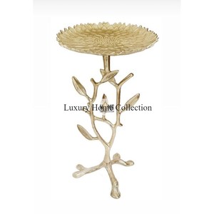 Modern Designer Fancy <b>Coffee</b> <b>Table</b> with Golden Stripes Shiny Polished <b>White</b> Natural Marble Attractive Center <b>Table</b> - Product Image 4