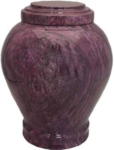 Urne de crémation en marbre noir brun foncé Cendres humaines pour adultes Pot en pierre naturelle polie Conteneur commémoratif élégant rustique - Product Image 3