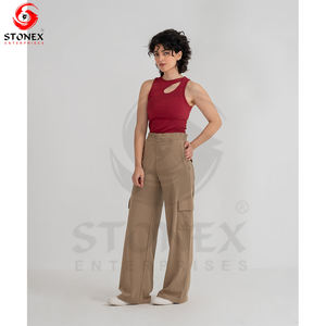 Débardeur en coton pour femmes Débardeur de fitness à impression personnalisée Débardeur côtelée décontracté de haute qualité pour femmes - Product Image 2