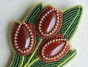 En gros Meilleure Qualité Nouveau Design Broches Bullion Fil Perlé Broches Dentelle Broderie Belle Mode Fleur - Product Image 2