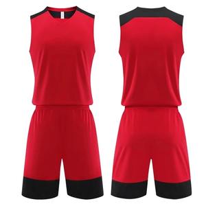 Ensemble de maillots de basket-ball pour hommes, gilet d'entraînement respirant à col en V, short à double poche pour enfants, uniforme vierge d'entraînement sportif pour femmes - Product Image 5