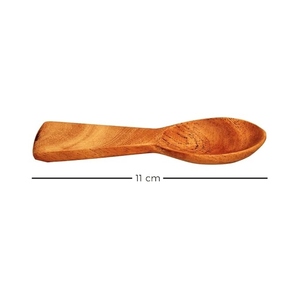 Cuchara de madera ecológica, cuchara pequeña de madera natural para condimentar café, té y especias, elementos esenciales para hornear, cuchara de madera para especias - Product Image 3