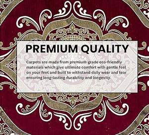 Alfombra de chenilla de 5x7 pies | Alfombra de terciopelo suave para sala de estar, salón y Dormitorio | Alfombra de suelo para el hogar | Designer Dari for Floor - Product Image 4