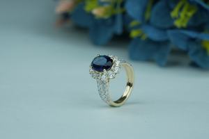 Exclusive Lab Grown Diamond <b>Moissanite</b> <b>Ring</b> Oval and Round Cut VS1 Clarity IGI SGL Certified Gold Rose Gold Silver Wholesale - Product Image 6