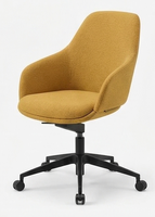 Nouvelle Tendance Vizyon Chaise de Salle à Manger Scandinave Moderne Rembourrée avec Dossier Aile, Pieds en Métal et Rembourrage en Mousse Moulée, Mobilier de Maison