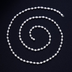 VVS 925 plata esterlina Iced Moissanite tenis cadena mujeres hombres Pass Diamond Tester collares Hip Hop joyería IGI certificado - Product Image 1