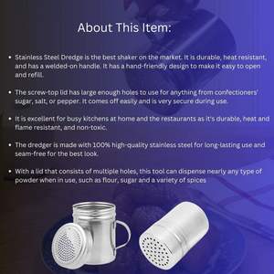 Dragado de sal y pimienta de acero inoxidable de calidad superior con logotipo personalizado, coctelera de especias versátil con tapa de almacenamiento - Product Image 4