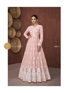 Dernière robe de mariage de créateur, broderie Georgette, travail, longue robe de soirée, robe de fête, pakistan, Anarkali, inde, bas prix - Product Image 2