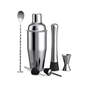 Advantageous 6-Piece Cocktail <b>Set</b> (750 Ml) Stainless Steel Shaker <b>Beverage</b> <b>Serving</b> <b>Sets</b> - Product Image 4