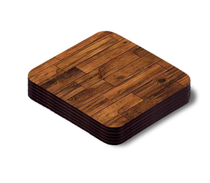 Wood Coaster <b>Set</b> of 4pcs Wooden Holder Unique and Custom Color <b>Teacup</b> Coaster Manufactured in India - Product Image 6