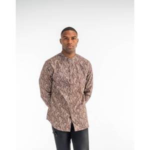 Camicia Casual da Uomo Imperio Shop in Cashmere con Colletto Abbottonato, Traspirante, Colore Cuoio, Taglia S - Product Image 1