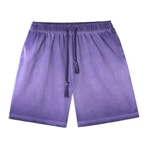 Al Aire Libre de alta calidad Sun Faded hombres pantalones cortos ácido lavado personalizado Logo estampado bordado algodón al por mayor pantalones cortos sueltos Unisex para hombres - Product Image 2