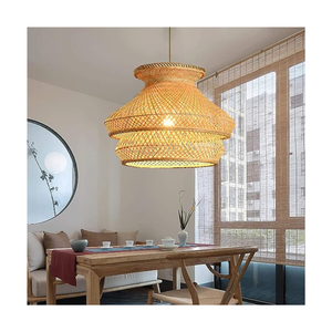 BEST SALE Traditional Handwoven Natural <b>BAMBOO</b> LAMPSHADE Wholesale Garden Boho Lampshade Decor Indoor - Product Image 1