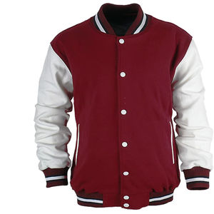 Chaqueta Letterman de alta calidad de fabricante OEM para fútbol juvenil, chaqueta universitaria de cuello levantado de moda Lisa personalizada para invierno - Product Image 1