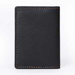 Cartera elegante delgada de cuero genuino con tarjetero, forro de algodón de gran capacidad, fácil de llevar, cierre plegable, regalo perfecto para hombres y mujeres - Product Image 5