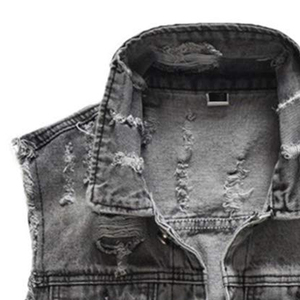 Gilet en denim de haute qualité personnalisé pour hommes vente en gros gilet en denim respirant pour hommes vêtements décontractés - Product Image 4