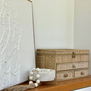 กล่องหวายตกแต่งสไตล์บ้านไร่สำหรับเครื่องประดับกล่องเครื่องประดับสี่เหลี่ยมถักด้วยมือโดยช่างฝีมือชาวเวียดนาม B2B - Product Image 6