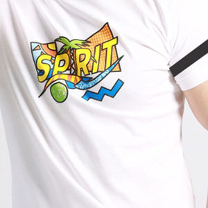 Camiseta de algodón de diseño personalizado con logotipo de serigrafía, camisetas de hombre con mangas cortas duraderas y antibolitas - Product Image 3