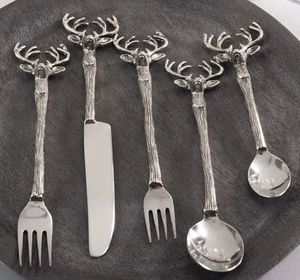 Juego de cubiertos de metal de acero inoxidable de grado profesional con cuchillos afilados, tenedores fuertes, cucharas duraderas perfectas para chefs y cocineros - Product Image 6