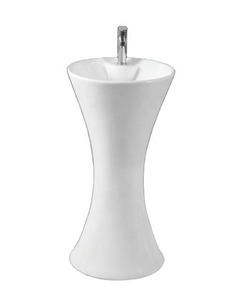 อ่างล้างหน้าแบบตั้งมือดีไซน์ใหม่อ่างล้างมือแบบยืนอุปกรณ์สุขภัณฑ์เซรามิกอ่างล้างหน้าแบบแท่นเดียวสำหรับห้องน้ำผลิตในอินเดีย - Product Image 2