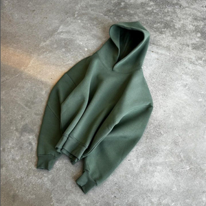 Meilleure qualité Hommes Mode Boxy Fit Hoodie basics Design Oversized Baggy Hoodies With No String Streetwear Heavy Weight Hoodie - Product Image 1