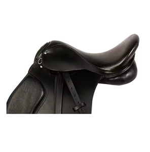 Sillín de salto negro de cuero acolchado de primera calidad, accesorios de Hardware SS de alta calidad, sillín de caballo de salto duradero hecho a mano para carreras de caballos - Product Image 2