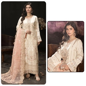 Travail de broderie lourde Georgette costumes Style indien et pakistanais dames fête porter à bas prix en 2025 - Product Image 1