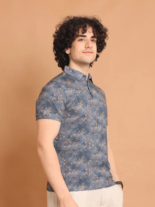 Bluetoner เสื้อยืดแขนสั้นระดับพรีเมี่ยมใส่สบาย, เสื้อผ้าลำลองผ้าฝ้าย100% พิมพ์ลายดิจิตอลทันสมัย - Product Image 4