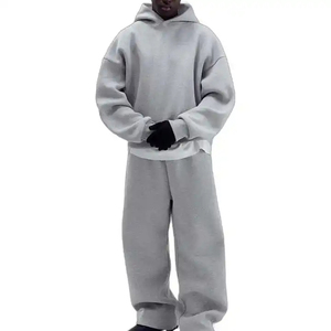 เซ็ตกางเกงแบบมีฮู้ดทรงหลวมมีฮู้ดและกางเกงสำหรับวิ่งชุดวอร์มสำหรับฤดูหนาว - Product Image 1