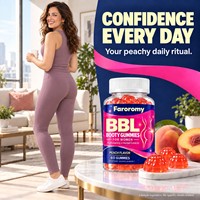 Gummies BBL saveur pêche OEM pour femmes, multivitamines, extraits de plantes, complément alimentaire, 60 unités