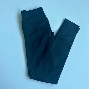 Wholesale Custom 100% Cotton Yoga Tights for Women High-Waisted Full Length Gym <b>Legging</b> with Pockets Casual <b>Knitted</b> Style - Product Image 6