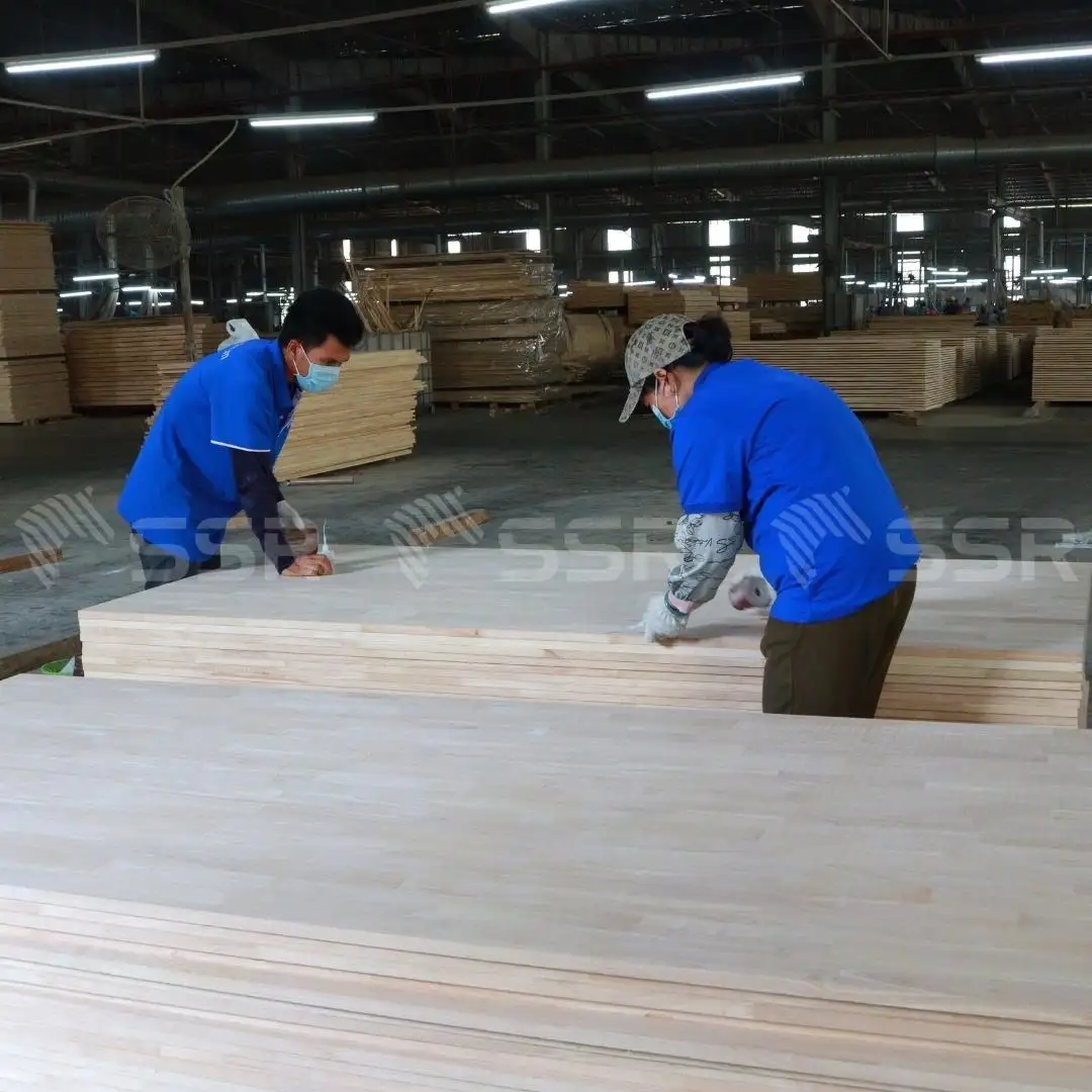 SSR VINA - Rubber Wood Finger Joint Board - Strict control packing rubber wood finger joint panels/board hevea wood