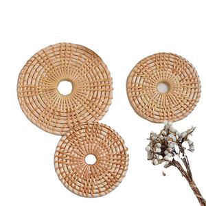 Creative & Jute Coasters <b>Placemat</b> Party Handmade Bamboo Coasters for Rattan Wicker Coasters for Living Room for Table Decoration - Product Image 1