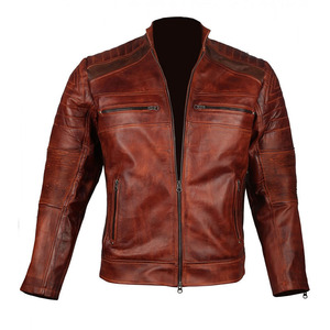 High Quality Customized OEM Men's Leather Bomber <b>Jacket</b> Stand Collar High Street Fashion Canvas Wholesale for Adults - Product Image 2