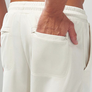 Pantalones cortos de baloncesto blancos sólidos 2025, ecológicos, elásticos en 4 direcciones, que absorben la humedad, sensación suave al tacto, informales, ligeros, teñidos lisos - Product Image 2