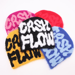 Gorro de punto grueso de alta calidad personalizado para hombres y mujeres, gorro de esquí suave y cálido de invierno liso con puños para uso diario - Product Image 4