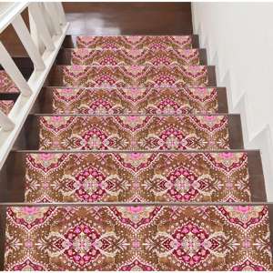 Tapis d'escalier vintage, tapis d'escalier lavable, tapis personnalisé, tapis imprimé - Product Image 1
